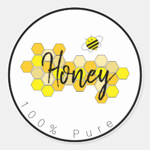 Zuivere honingetiketten ronde sticker