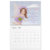 Zuivere kunst geïllustreerde Waterverf positieve o Kalender (Feb 2026)