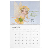 Zuivere kunst geïllustreerde Waterverf positieve o Kalender (Jan 2026)