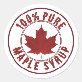 Zuivere mansiroop met Red Leaf Product Sticker (Voorkant)