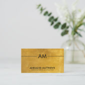 Zuivere, minimale, geborstelde Gold Monogram Accou Visitekaartje (Staand voorkant)