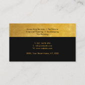 Zuivere, minimale, geborstelde Gold Monogram Accou Visitekaartje (Achterkant)