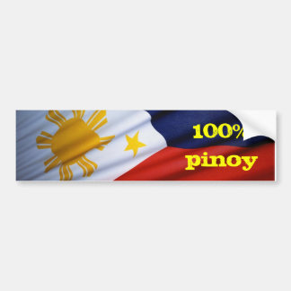 zuivere producten 100 % pinoy bumpersticker