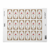 Zuivere rauwe honingetiketten Kraft en ivoor met v Etiket (Full Sheet)