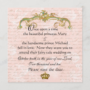 Zuivere Tale Franse Script Roze sparen de Datum Save The Date
