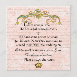 Zuivere Tale Franse Script Roze sparen de Datum Save The Date