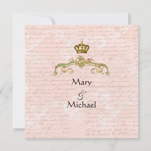 Zuivere Tale Franse Script Roze sparen de Datum Save The Date (Achterkant)