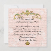 Zuivere Tale Franse Script Roze sparen de Datum Save The Date (Voorkant)