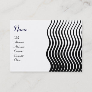 ZUIVERE WAVES MONOGRAM, zwart-wit roze Visitekaartje