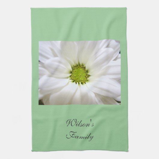 zuivere witte melkbloem theedoek (Verticaal)