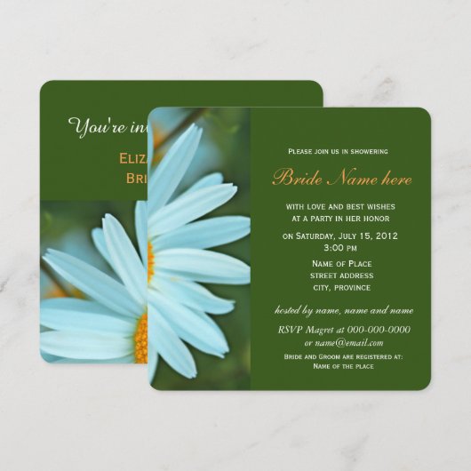  zuivere witte melkbloem vrijgezellenfeesten kaart (Voorkant / Achterkant)