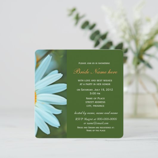  zuivere witte melkbloem vrijgezellenfeesten kaart (Staand voorkant)