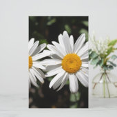  zuivere witte melkbloemen briefpapier (Staand voorkant)