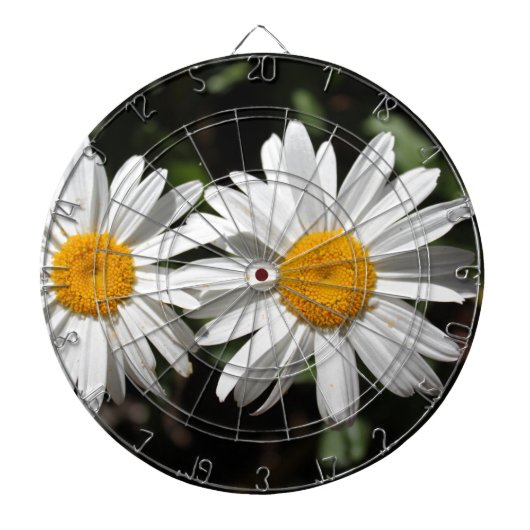 zuivere witte melkbloemen dartbord (Voorkant)