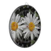 zuivere witte melkbloemen dartbord (Voorkant Links)
