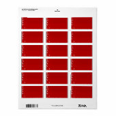 Zuivere witte werveling op roodachtige achtergrond etiket (Full Sheet)