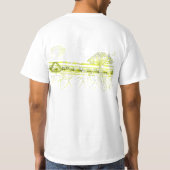 Zuivere witte wortels op groen t-shirt (Achterkant)