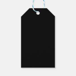 Zuivere zwarte effen kleur cadeaulabel