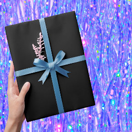 Zuivere zwarte effen kleur cadeaupapier