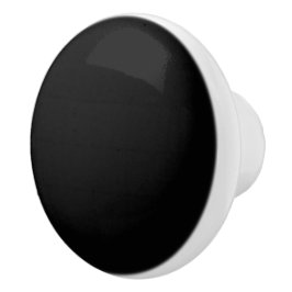 Zuivere zwarte effen kleur keramische knop
