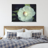 Zuiverheid, witte bloem canvas afdrukken (Insitu (Slaapkamer))