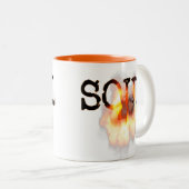 ZUL branden in brand Tweekleurige Koffiemok (Voorkant rechts)