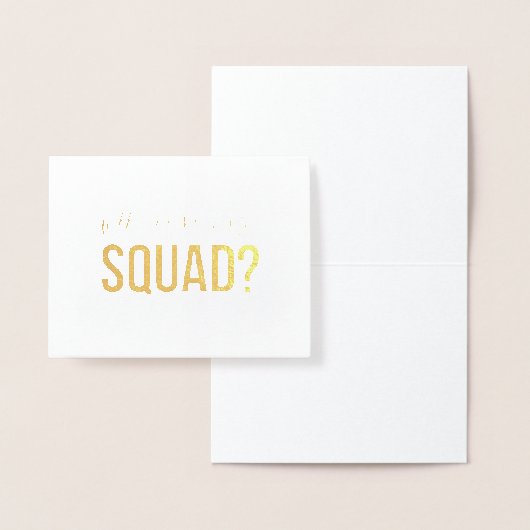 Zul je in mijn bride squad kaart in gouden folie (Display)