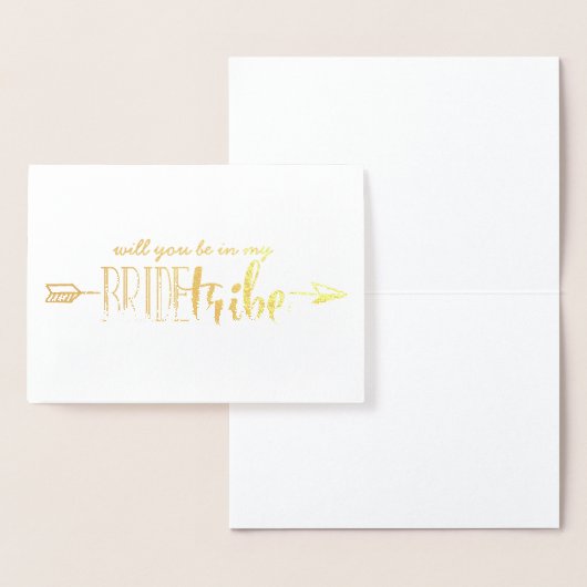 Zul je in mijn Bride Tribe kaart in Gold Folie (Display)