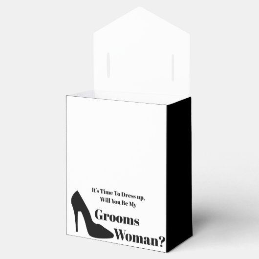 Zul je mijn bruidegom zijn Modern eenvoudig voorst Bedankdoosjes (Geopend)