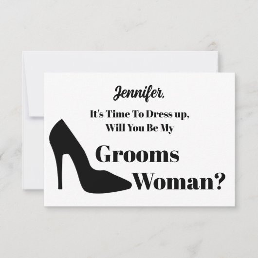 Zul je mijn bruidegom zijn Modern eenvoudig voorst Kaart (Voorkant)