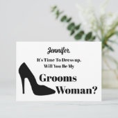 Zul je mijn bruidegom zijn Modern eenvoudig voorst Kaart (Staand voorkant)