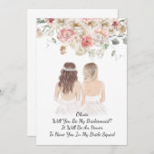 ZUL JE MIJN BRUIDSJUFFER WENSEN TE ZIJN? SAVE THE DATE (Voorkant / Achterkant)