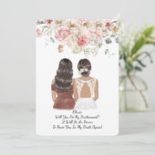 ZUL JE MIJN BRUIDSJUFFER ZIJN VOORSTEL SAVE THE DATE (Staand voorkant)