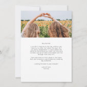 Zul je mijn bruidsmeisje minimalist 2 foto zijn kaart (Achterkant)