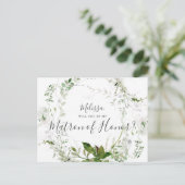 Zul je mijn directrice eervolle groenstrook zijn? uitnodiging briefkaart (Staand voorkant)