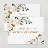 Zul je mijn Ereheer Blush Pink Floral zijn? Briefkaart (Voorkant / Achterkant)