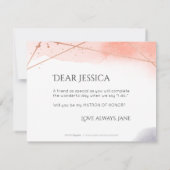 Zul je mijn ereheer roos gouden geometrisch zijn? kaart (Achterkant)