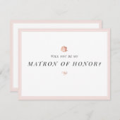 Zul je mijn eremaker van de bloemen minimalist zij kaart (Voorkant / Achterkant)