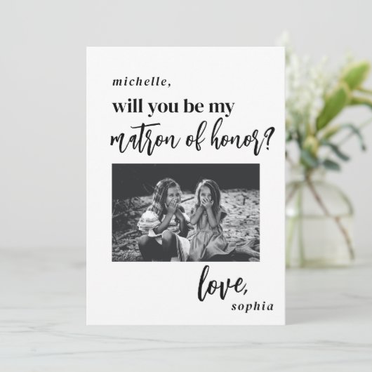 Zul je mijn erevoorzitter zijn foto kaart (Staand voorkant)