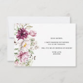 Zul je mijn heer van Honor Pioenroze Bloemen zijn? (Achterkant)