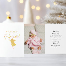 Zul je mijn peetouders Cherub fotovoorstel zijn? Folie Kaarten