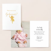 Zul je mijn peetouders Cherub fotovoorstel zijn? Folie Kaarten (Display)