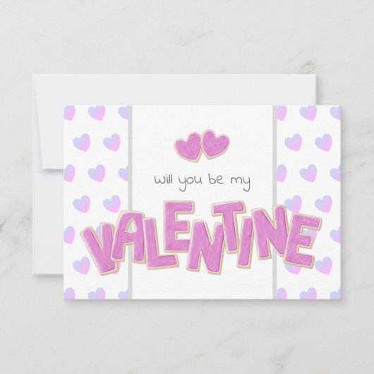 Zul je mijn valentijn CutOut Cookies zijn Kaart (Voorkant)