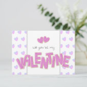 Zul je mijn valentijn CutOut Cookies zijn Kaart (Staand voorkant)