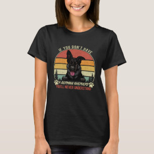 zul je nooit begrijpen zwarte Duitse Sheph T-shirt