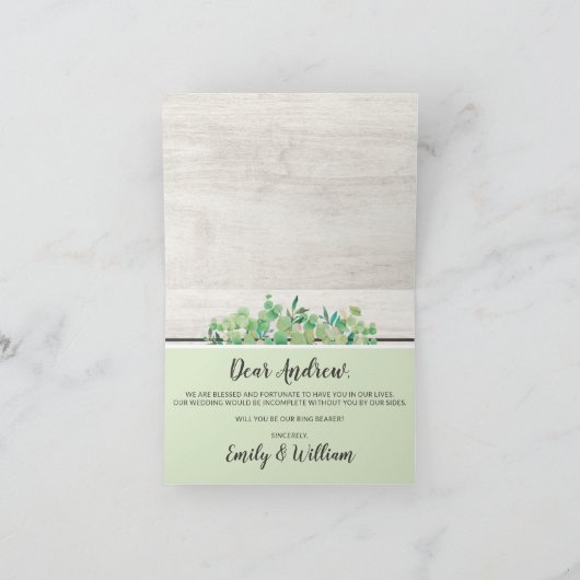 Zul je onze ringdrager zijn? Rustiek hout botanisc Kaart (Binnen)