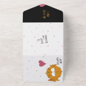 Zul je van mij zijn? Kogelvis Liefde + Valentijnsk All In One Uitnodiging (Buitenkant)