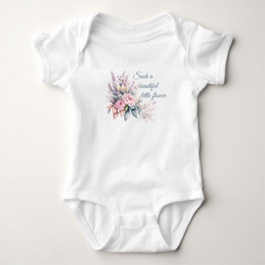 Zulk een mooie kleine bloem - bloemstuk romper (Voorkant)