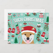 Zulke kerst Doge Briefkaart - eenzijdig (Voorkant / Achterkant)