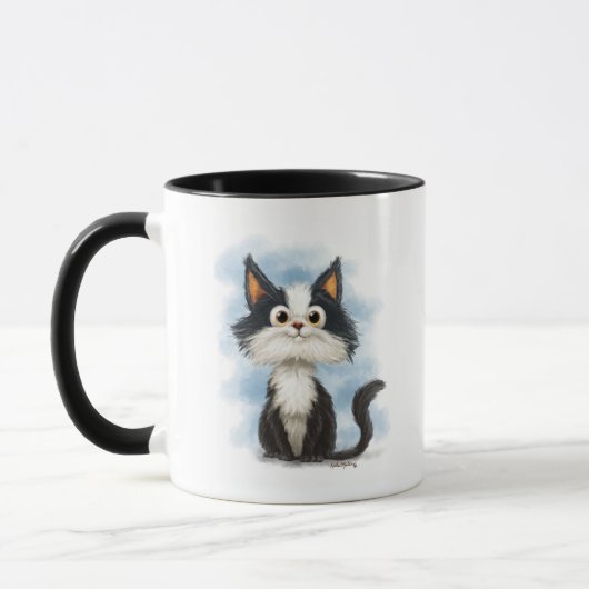 Zulke Tuxedo Kat Cartoon Mok (Links)